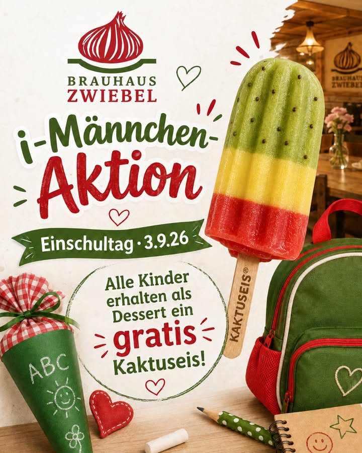 🎒🌵 Einschulung feiern in der Zwiebel!